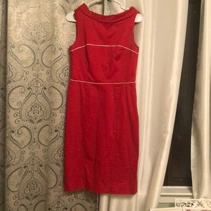 Bebe red and white polka dot dress